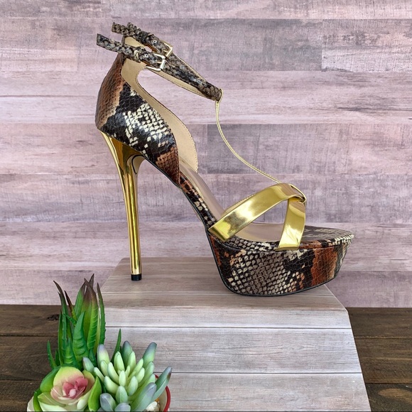 SHOEDAZZLE Jocasta Python Print Platform H… - Picture 13 of 16